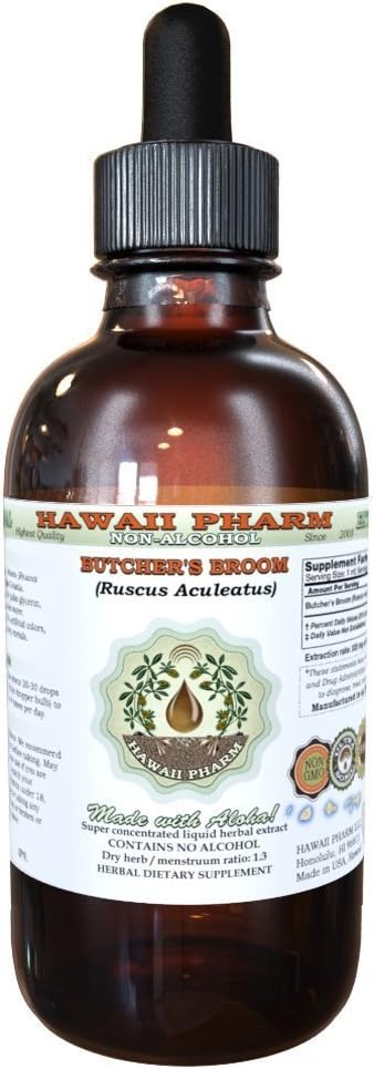 Extracto líquido libre de alcohol del carnicero, escoba orgánica del carnicero (Ruscus aculeatus)
