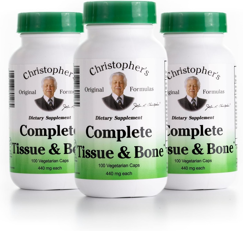 Dr. Christophers Formulas Tissue y Bone completo, 440mg, 100 cápsulas (3 Pack)