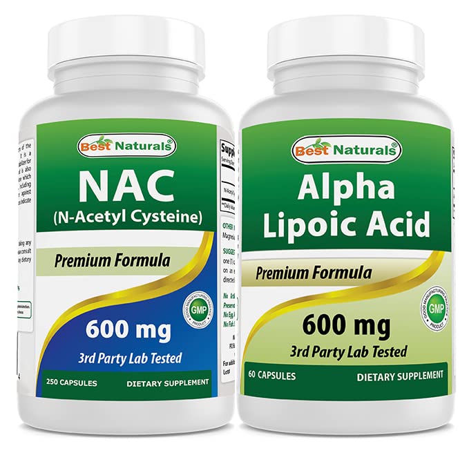 Mejores Naturales NAC 600 mg " Ácido Lipoico alfa 600 mg