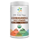 Certified Organic Ashwagandha Root Powder 16Oz -1Lb. Natural Stress, Brain and Immune Support. Mejora la salud general. Raw Superfood. 100% Natural Herbal