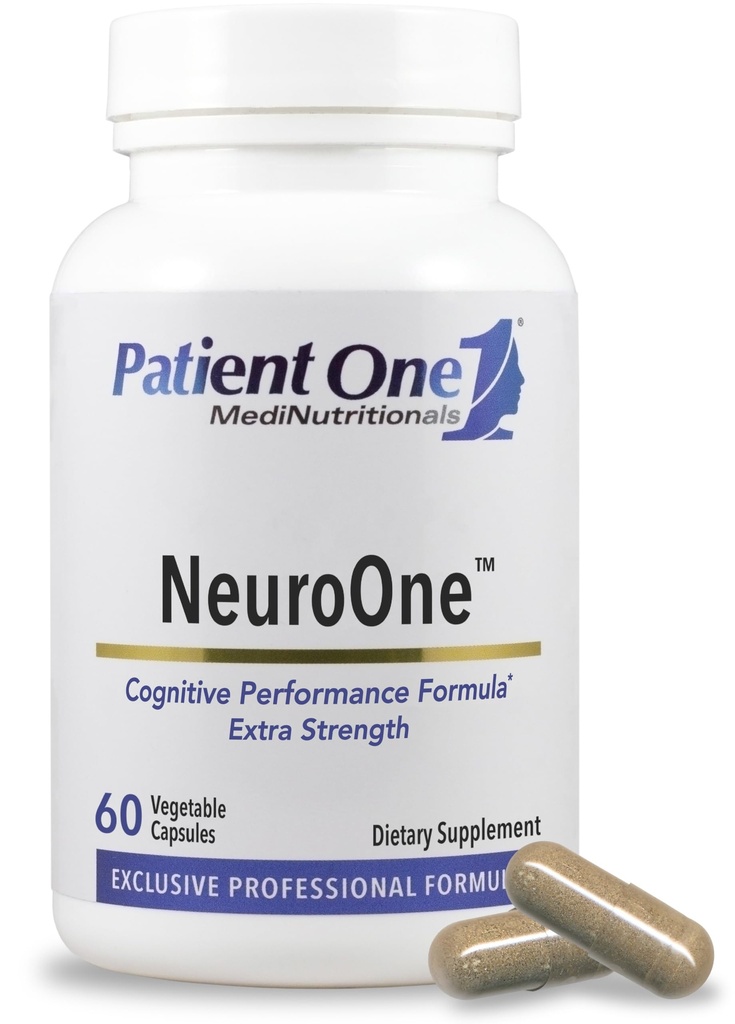 Pacientes One NeuroOne tención Suplemento para apoyar la memoria, la cognición, el humor y el foco* tóxico con citicolina, Acetyl-L-Carnitina, Gingko y Más peru 60 cápsulas