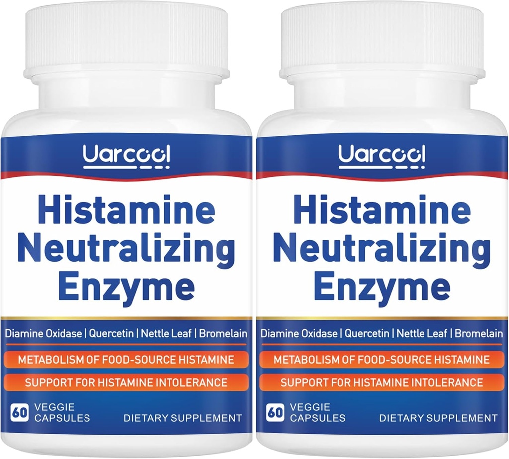 DAO Enzyme Suplemento Histamine Diamine Oxidase Suplemento para la Digestión Smooth - Made in USA - 60 Softgels (2 Botellas)