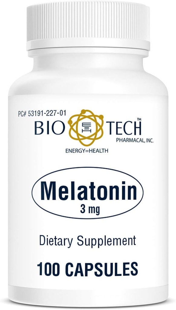 Bio-Tech Pharmacal Melatonin (3mg, 100 cápsulas)