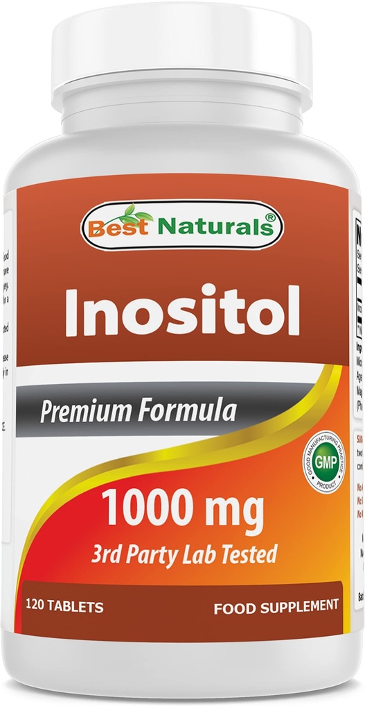 Mejores Naturales Inositol 1000mg 120 Tabletas - También llamada vitamina B8