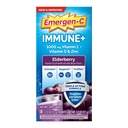 Emergen-C Immune+ Triple Action Immune Support Powder, BetaVia (R), 1000mg Vitamina C, B Vitaminas, Vitamina D y Antioxidantes, Elderberry, Volver a Esenciales Escolares – 18 Cuenta