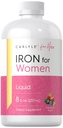 Carlyle Líquido Iron Suplemento para Mujeres TENIDO 8 fl oz Drops ANTE Fruit Punch Flavor TEN VÍgetarian, Non-GMO, Gluten Free