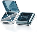 DUBSTAR Organizador diario de píldoras,4 piezas Portable Travel Small Pill Case, Pill Box for Purse Pocket to Hold Vitamins,Cod Liver Oil,Supplements and Medication (Blue)