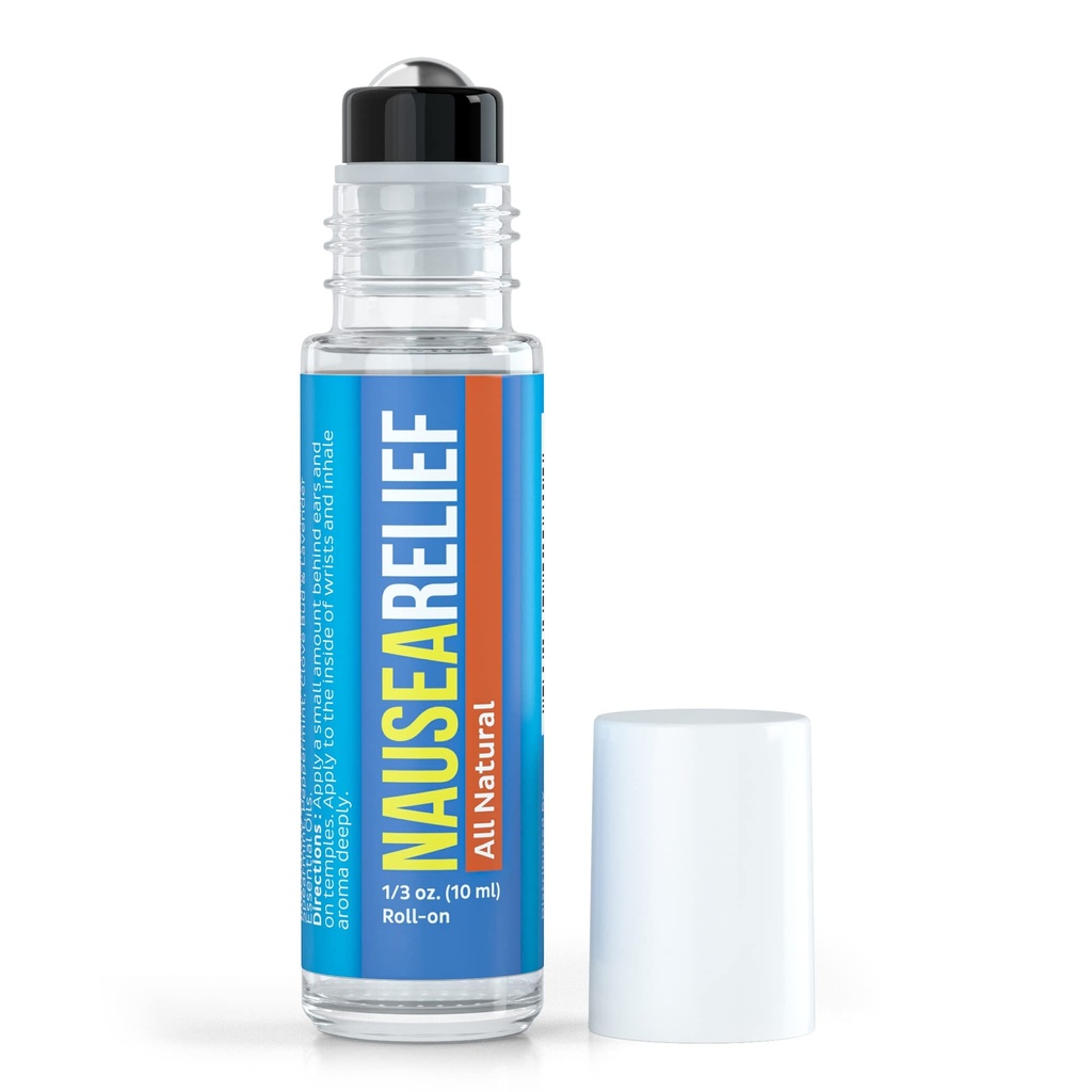 Migrastil Nausea Ease Roll-On (10ml) - Quick Aid for Queasiness from Motion Sickness, Migraines, Chemo, etc. - Cruelty-Free &amp; Vegan. Hecho en Estados Unidos.