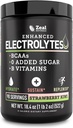 Enhanced Electrolyte Powder (Strawberry Kiwi tención 90ct.) w/ 0 Sugar +BCAAs +B-Vitamins Suplemento electrolito w Potasio Zinc & Magnesio para la hidratación - Keto Electrolitos