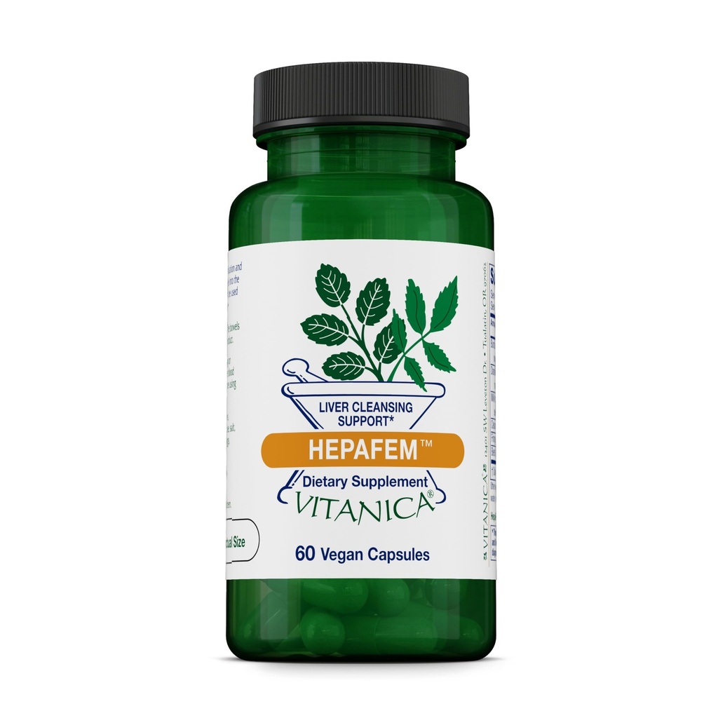 Vitanica Hepafem, Liver Cleansing Support, Vegan/Vegetarian, 60 cápsulas
