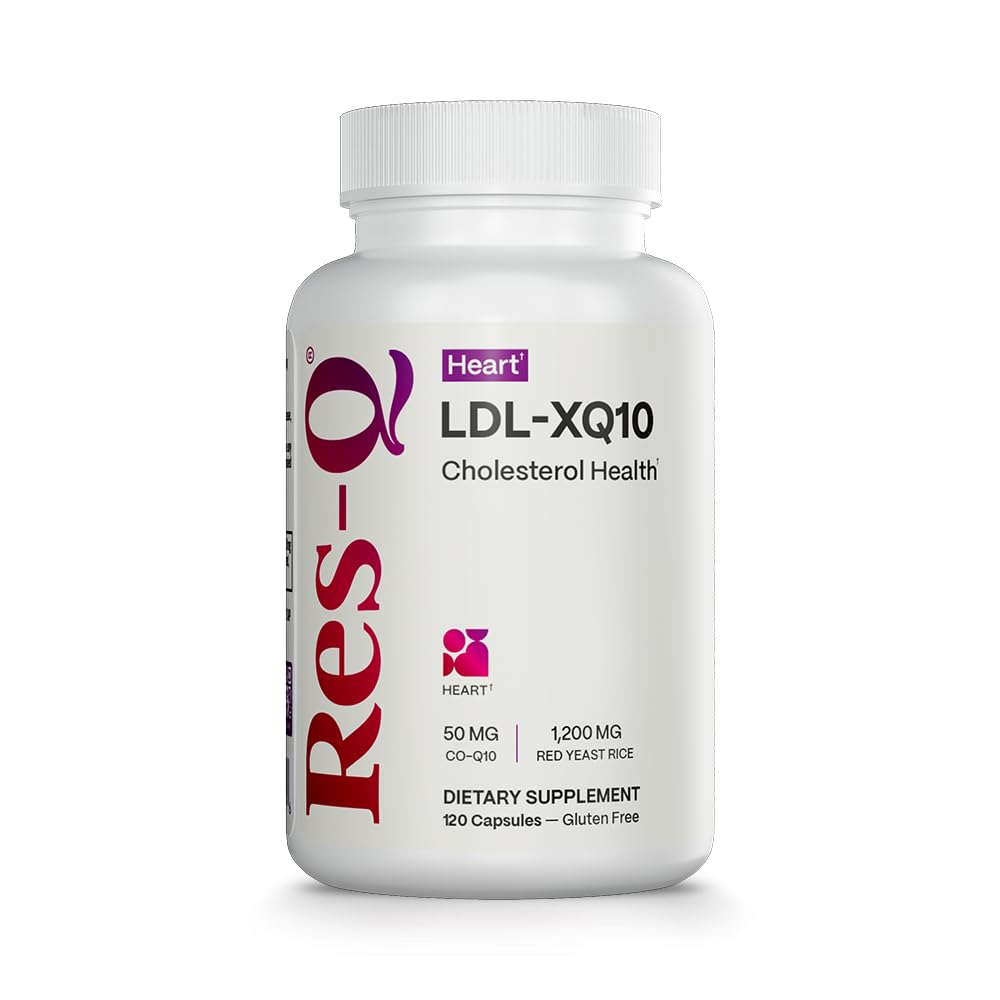 Res-Q LDL-XQ10 (antes LDL-X) Red Yeast Rice y CoQ10 Suplemento,120 cápsulas