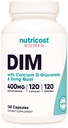 Nutricost Diindolylmethane DIM Supplement for Women 400mg, 120 Capsules, with Dong Quai, Calcium &amp; Black Cohosh - Vegan, Non-GMO and Gluten Free