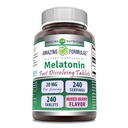 Amazing Formulas Melatonin Fast Dissolving Suplemento ← Mixed Berry Flavor TEN 20 Mg Por Serving TEN 240 Tablets ← Non-GMO TEN Gluten-Free TEN Made in USA