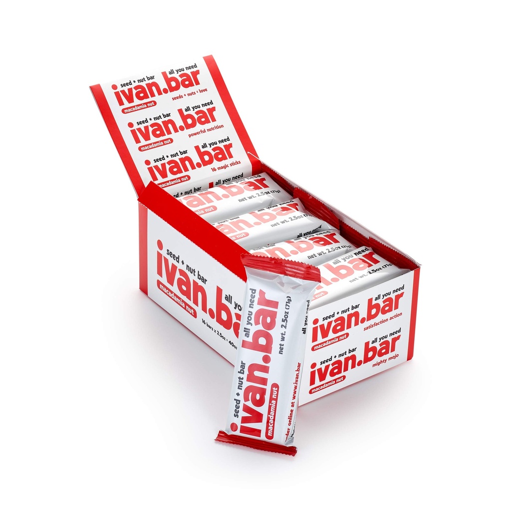Protein Packed Energy Snack Bar ← Proporciona una energía saludable para Vegan, todos los ingredientes naturales que viven Soy, Dairy &amp; Gluten Gratis (Almond Macadamia, 2,5 onzas (Pack of 16 Bars))