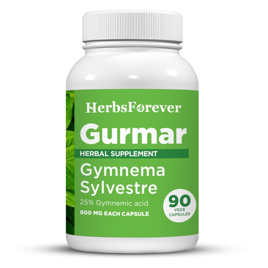 Herbsforever Gurmar Capsules ← Gymnema Sylvestre Extracto 7:1  90 Capsules veganos ← Ayurvedic Herbal Suplemento Anterior Apoyos Healthy Sugar Metabolism &amp; Wellness