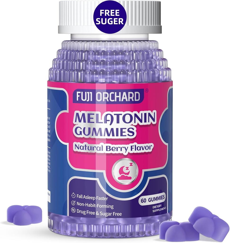 Melatonin Gummies 20mg - Ayuda natural al sueño - Suplemento del sueño - azúcar libre melatonina Gummies partido con el magnesio le ayuda a caer más rápido y permanecer dormido más largo - 60 Gummies Vegan