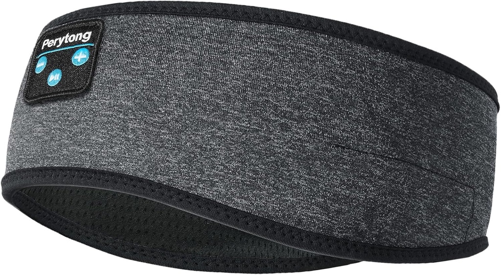 Auriculares para dormir de Perytong, Auriculares inalámbricos Bluetooth, Auriculares para dormir lateral, Auriculares para dormir, Auriculares para dormir de música elástica, ASMR Inalámbrico Mask Tech Gadgets Regalos para Hombre Mujeres