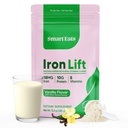 Comidas inteligentes - Polvo de hierro TENIDO Altamente Absorbed ANTE Evita los efectos secundarios ← Nutrición completa: Proteína, Vitaminas, Fibra, Antioxidantes tóxico Hace Bebidas sabrosas " Shakes TEN Vegan ANTE Vanilla Flavor ANTE 30 Scoops