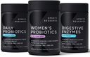 Investigación Deportiva Todo vegano: Probióticos diarios con Prebióticos (60 Billion CFU), Enzymes Digestivos con Probióticos " Ginger " Probióticos femeninos con Prebióticos (65 Billion CFU)