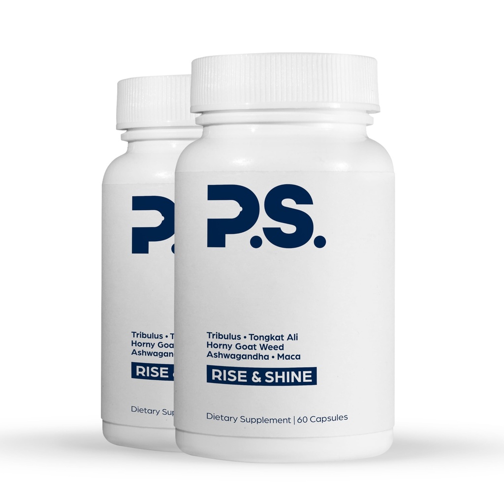 PS Natural Testosterone Booster para Hombres - Premium D3 y Zinc Suplementos para Hombres con Tribulus, Horny Goat Weed, y Tongkat Ali - Test Booster y Suplementos de Energía (120 cápsulas)