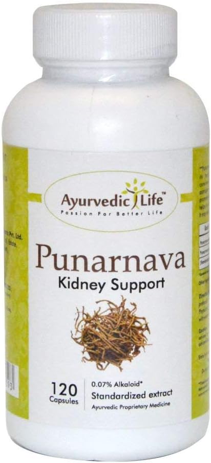 Herbal Punarnava Capsules 350mg Capsules, Natural, soporta la función del riñón, Gut Health & Healthy Digestion -120 Conde