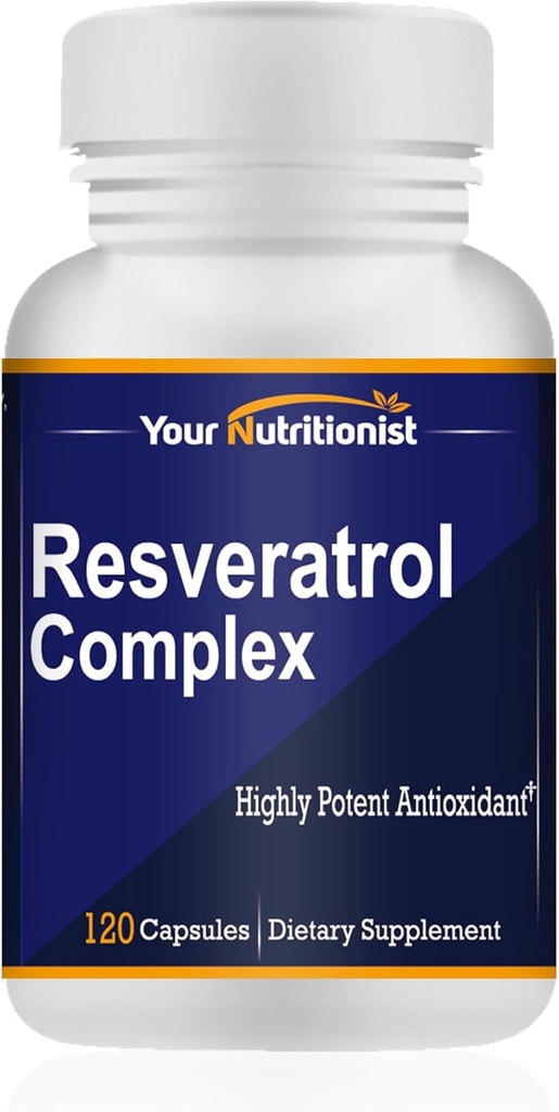Antioxidantes complejos de resinveratrol, 120 cápsulas, 60 días