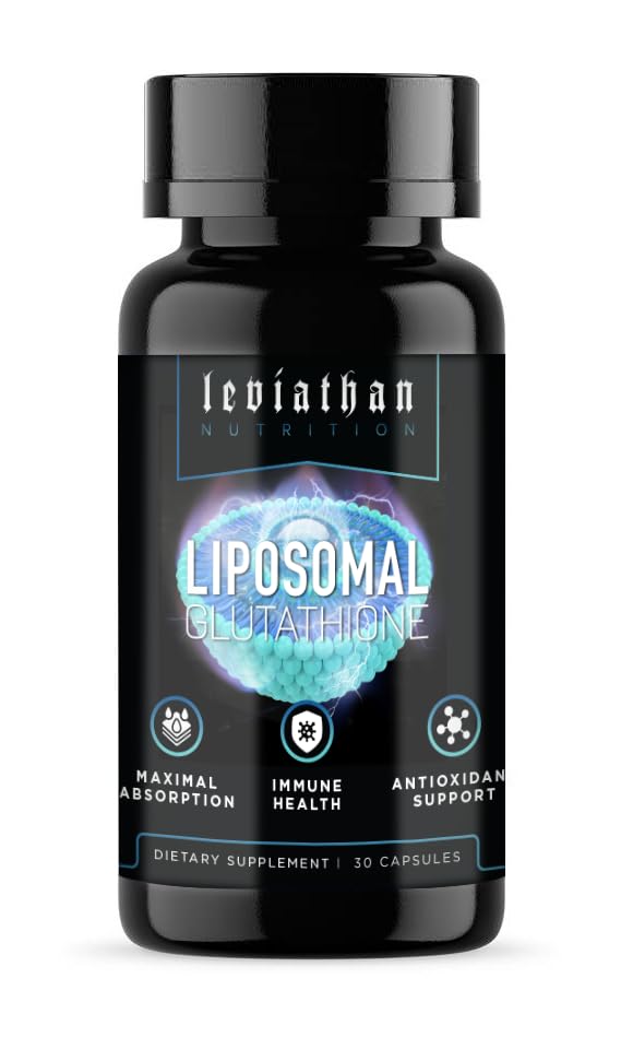 Leviathan Nutrition Liposomal Glutathione Capsules, 30 Cuenta, Absorción Máxima, Salud Inmune, Apoyo Antioxidante