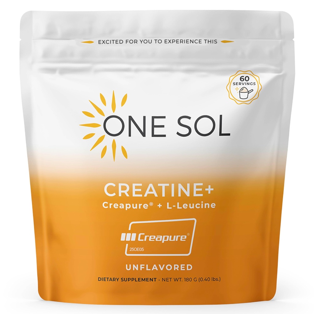 Una crema de Sol para las mujeres, todas las mujeres naturales pólvora de Creapure &amp; Leucine, aumenta la masa muscular magra, reduce el tiempo de recuperación, promueve la salud del cerebro " bonificación (sin sabor, 60 servicios)