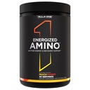 Regla 1 Amino Energizado: En cualquier momento de energía y recuperación Soporte con BCAAs, Glutamina, Citrulline, Beta Alanine y Caffeine de extractos de hoja de café verde (30 servidos, Peach Mango)
