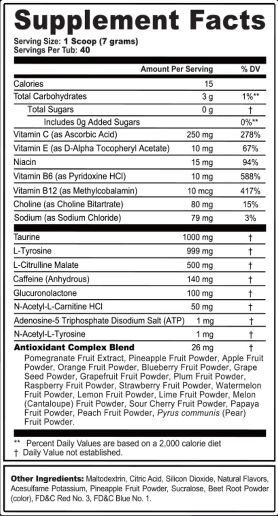 G Fuel Energy Drink Powder, Pre Workout Caffeine Mix for Gaming, Sugar Free Focus Amino, Vitamina + Antioxidantes, 9.9oz (Citrus Green Tea, 40 Servings)