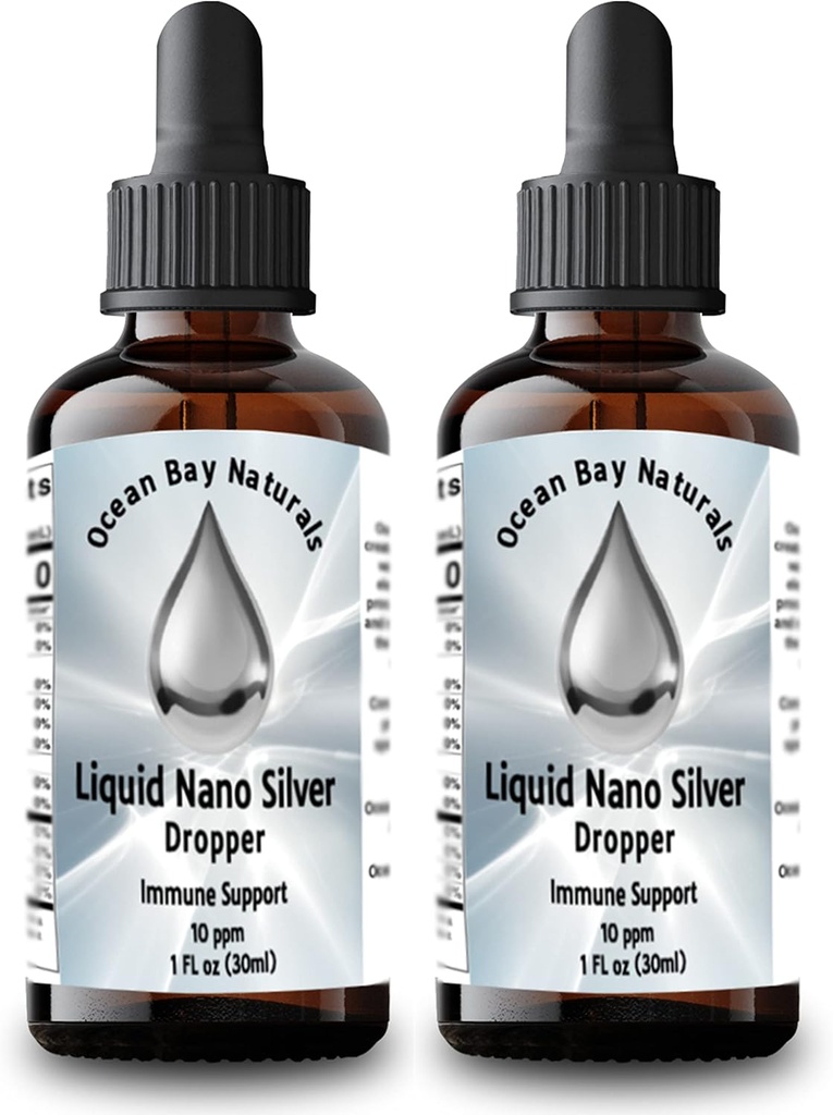 Líquido Nano Plata ← Más Absorbable Than Colloidal Silver Silencio 10ppm Silencio Twin Pack Silencio 1oz Dropper