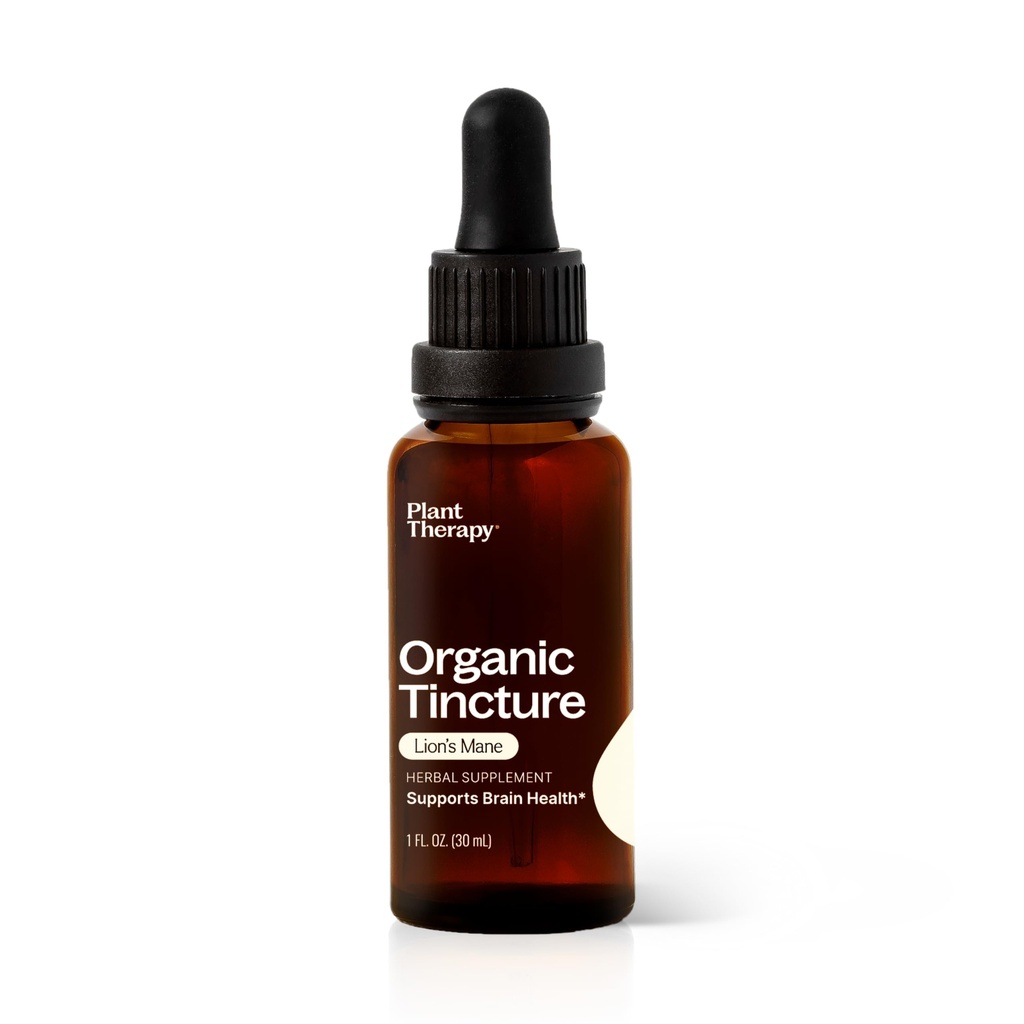 Terapia vegetal Mane Tintura de león orgánico 30 mL (1 oz) Apoya la salud del cerebro, la claridad mental &amp; memoria, el proceso de extracción natural, Vegan, No GMO, Gluten Free, Liquid, 1 Botella