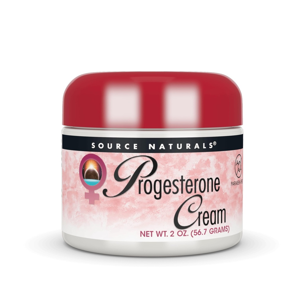 Fuente Natural Progesterone Cream - Apoyo a la Salud de las Mujeres - Alta Pureza, Paraben Gratis - 2 Ounce Jar