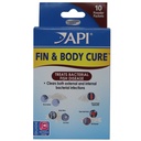 API FIN &amp; BODY CURE Freshwater Fish Powder Medication 10-Count Box