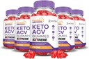 (5 Pack) Turbo Ripped Keto ACV Gummies Extreme 2000MG Turbo Ripped Keto Gummies Apple Sider Vinegar Fórmulada con Pomegranate Beet Juice Powder B12 Vegan No GMO 300 Gummys