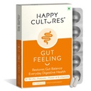 VELBIOM Happy Cultures Gut Feeling Digestion Supplement| Unique Blend Of Probiotics For Daily Digestive Health| B-Vitamins Gut Digestion |Clinically Tested For Men and Women - 30 Veg Capsules
