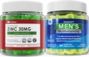 Azúcar gratis Zinc Gummies 2 Pack + Hombres Multivitaminas Gummies 1 Pack