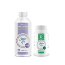 CARSON LIFE - Líquido colágeno con vitamina C 1 Botella, 16 Oz Bundle con vitamina D Suplemento 1 Botella, 10.000 UI, 60 Tabletas para músculos fuertes, huesos, dientes, envejecimiento, piel de pelo &amp; uñas