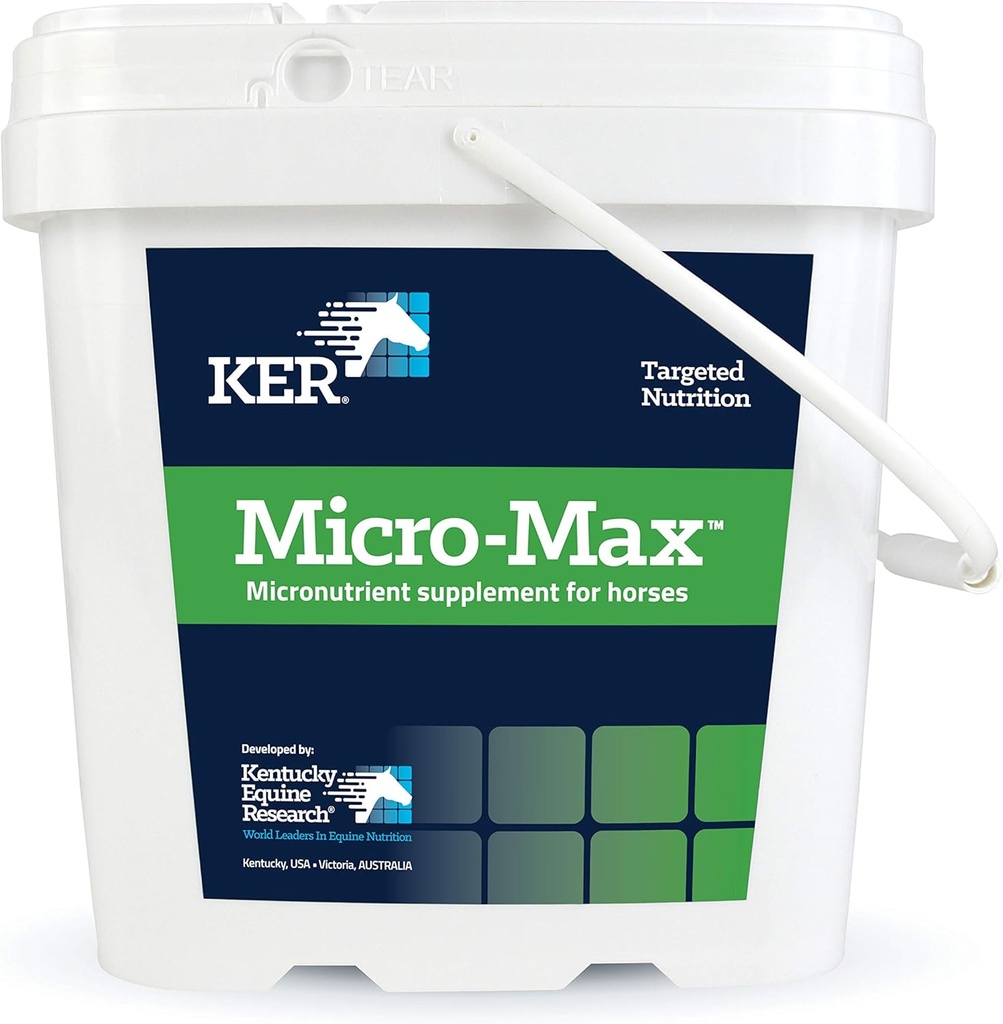 Kentucky Equine Research Micro-Max: Suplemento de micronutrientes para caballos, 4.5 kg (79 porciones)