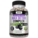 Kaya Naturals Max Detox Suplemento Herbal - Ingredientes Naturales 1532 mg - Psyllium Powder, Acai Berry Extract, Ginger Root 60 Conde