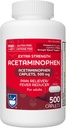 Rite Aid Extra Strength Acetaminophen, 500mg - 500 Caplets ← Reliever del dolor y Reductor de fiebre para las migrañas, dolor articular, musculo o dolor de espalda, y dolor menstrual