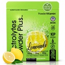 Electrolytes Powder Plus (50 Servings), 0 Calorie Keto, 0 Sugar, No Maltodextrin,1000mg Potasio,120mg Calcium,120mg Magnesium, Hidration Powder (50 Servings, Lemonade)