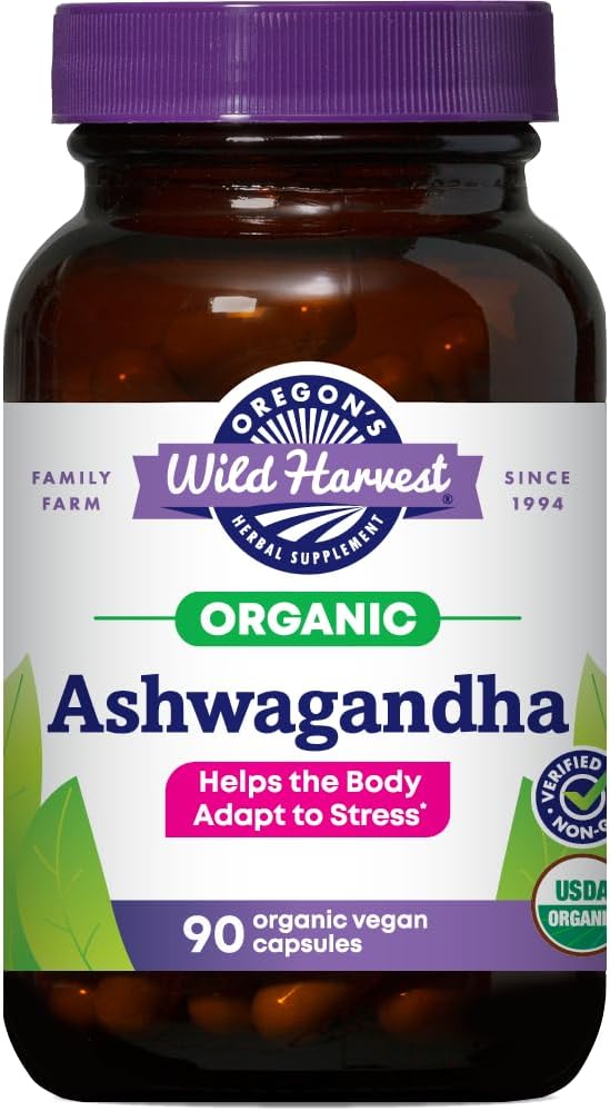 Certificada Ashwagandha orgánica de Oregon Herbal Vegan Capsules, 1200 MGS, 90 Conde