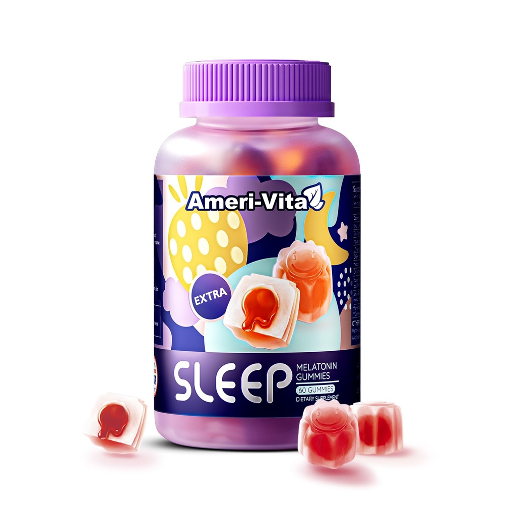 Gummies de sueño para adultos, con Melatonin 3mg, L theanine, Ashwagandha, Gluten Free, Sugar-Free, Strawberry Flavor 60 Conde