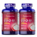 Coenzima del orgullo de Puritan CoQ10 200mg, Suplemento dietético para la salud del corazón, presión arterial, salud del Gum oral y apoyo al envejecimiento saludable, 240 Softgels de liberación rápida, 2-Pack