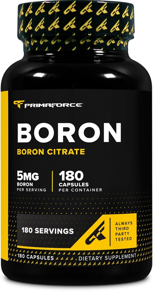 PrimaForce Boron Capsules 5mg, 180 cápsulas vegetarianas