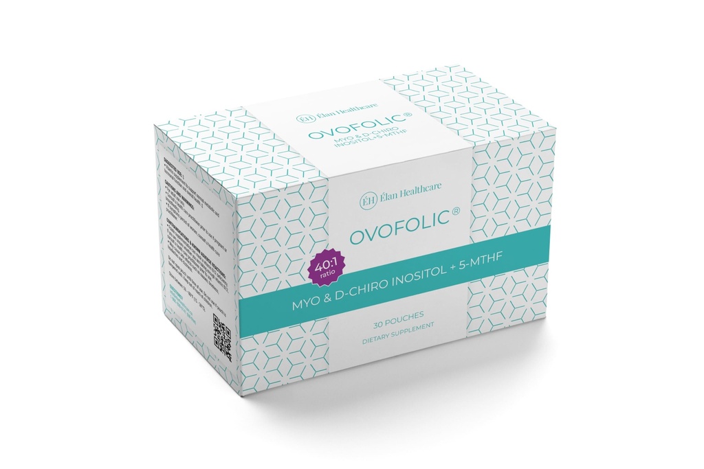 Ovofolic Inositol Supplement - Myo-Inositol and D-Chiro Inositol Plus Active Folate- Ideal 40:1 Ratio - 30 sachets