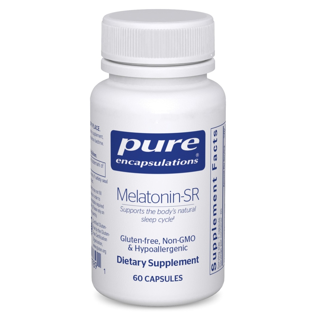 Pure Encapsulations Melatonin-SR - Extended Release Melatonin - Supports Restful Sleep* - Sleep Supplement - Gluten Free & Vegan - 60 cápsulas