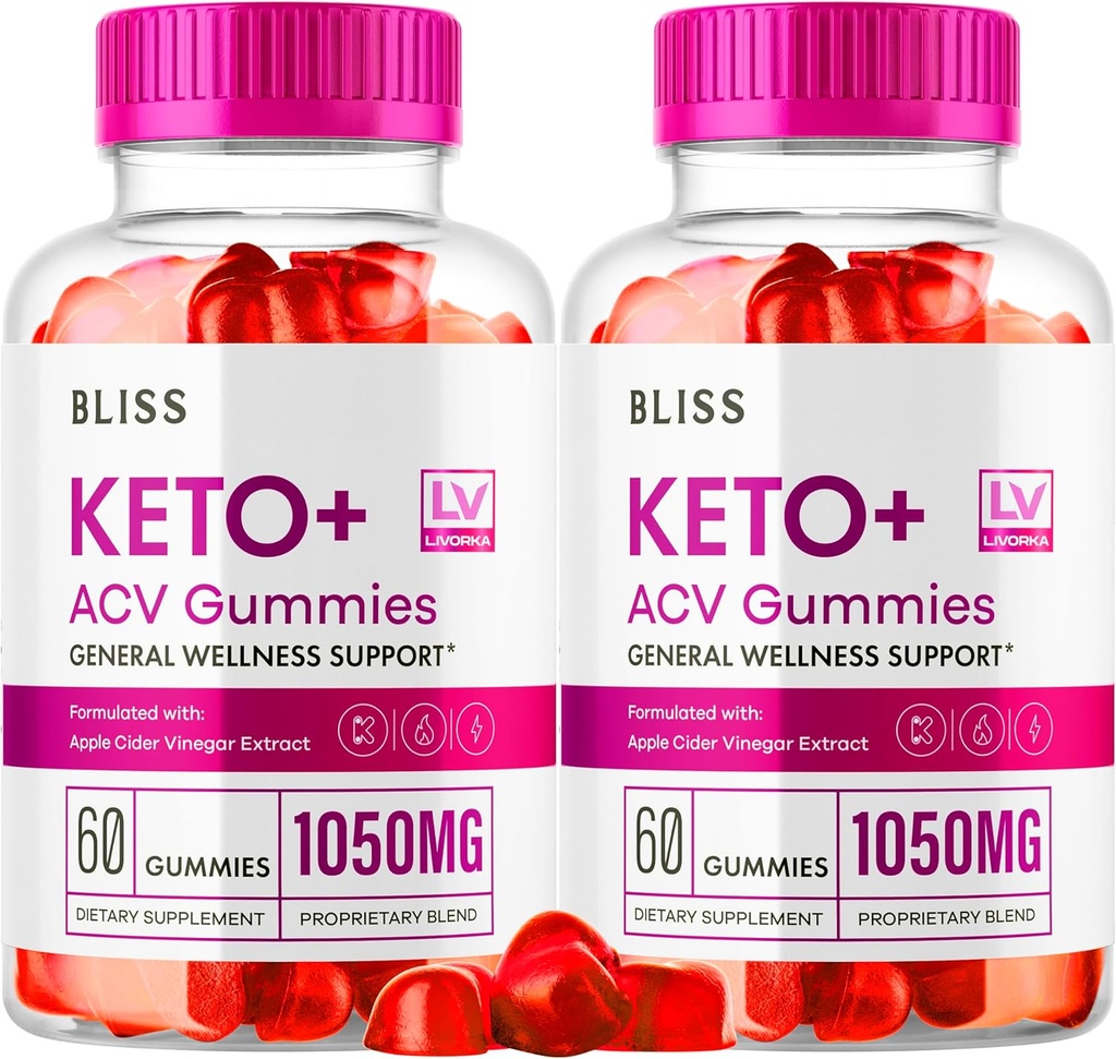 (2 Pack) Bliss Keto ACV Gummies Advanced Weight Loss Support, Bliss Keto y ACV Gummies, Bliss Keto Gummies 1050 mg, Bliss Keto Active Gummies, Keto Bliss ACV Gummies, Bliss Keto Plus, 120 Gummies