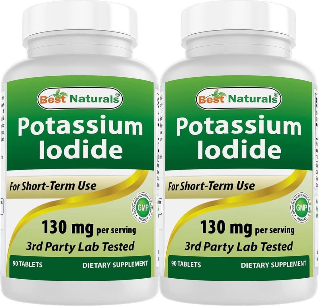 Best Naturals Potasio Iodide 130 mg por Serving - Suplemento dietético, 90 Tablas (2)